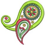 A Very Paisley Christmas Applique Machine Embroidery Designs by JuJu 