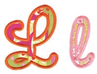 Sweet Script Alphabet Applique Machine Embroidery Designs by JuJu 