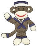Summertime Sock Monkeys Filled Machine Embroidery Designs by JuJu