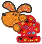 Crazy Dogs Applique Machine Embroidery Designs by JuJu 