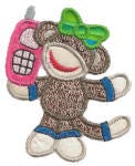 Sock Monkeys Too 4x4 hoop Applique Machine Embroidery Designs by JuJu 