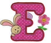 Egg Hunt Easter Alphabet Applique Machine Embroidery Designs by JuJu 