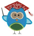 Back to School Critters Applique Machine Embroidery Designs by JuJu 