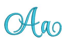 Ayla Script Font Machine Embroidery Designs by JuJu