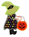 Sunbonnets Sam and Sue Halloween Applique Machine Embroidery Designs by JuJu 