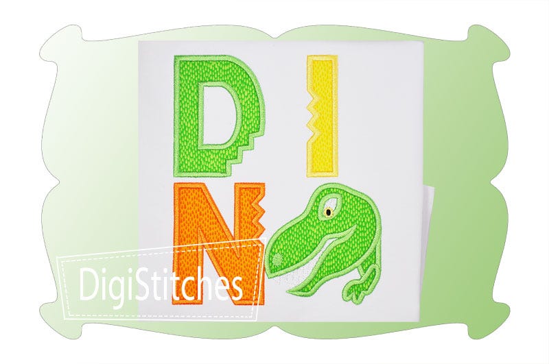 DINO Applique | Machine Embroidery Designs by JuJu