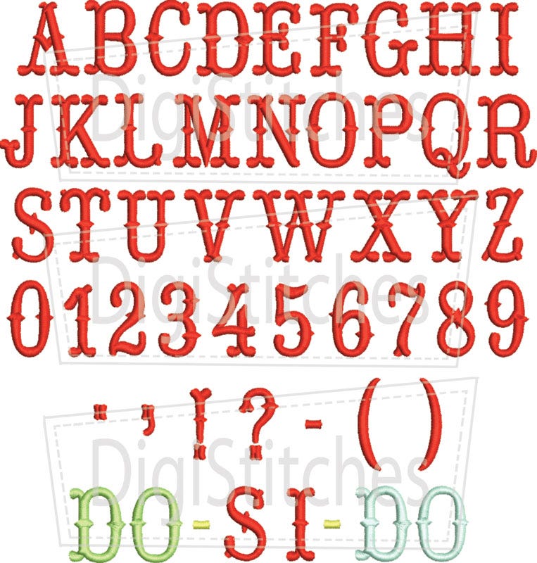 Do Si Do Embroidery Font | Machine Embroidery Designs by JuJu