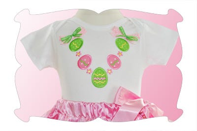 Easter Egg Beads Applique | Machine Embroidery Designs by JuJu