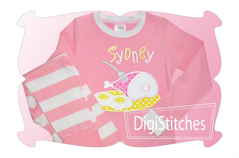 Eggs and Ham Applique | Machine Embroidery Designs by JuJu