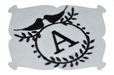 Elegant Birds Monogram | Machine Embroidery Designs by JuJu