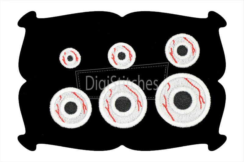 Eyeball Minis | Machine Embroidery Designs by JuJu