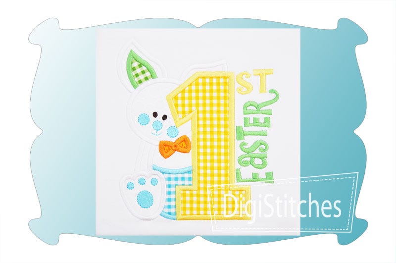 First Easter Boy Applique | Machine Embroidery Designs by JuJu