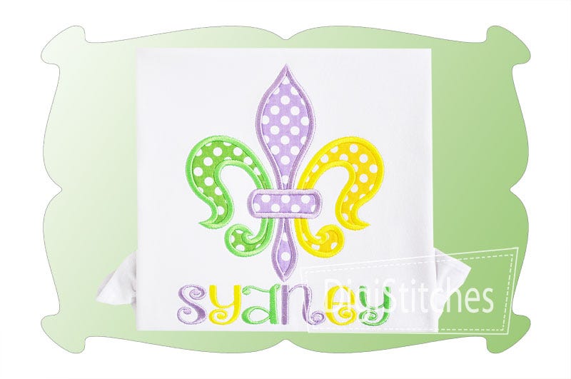 Fleur De Lis 2 Applique | Machine Embroidery Designs by JuJu