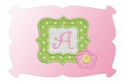 Flower Monogram Font Frame | Machine Embroidery Designs by JuJu