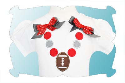 Football Beads Applique | Machine Embroidery Designs by JuJu