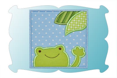 Frog Patch Applique | Machine Embroidery Designs by JuJu