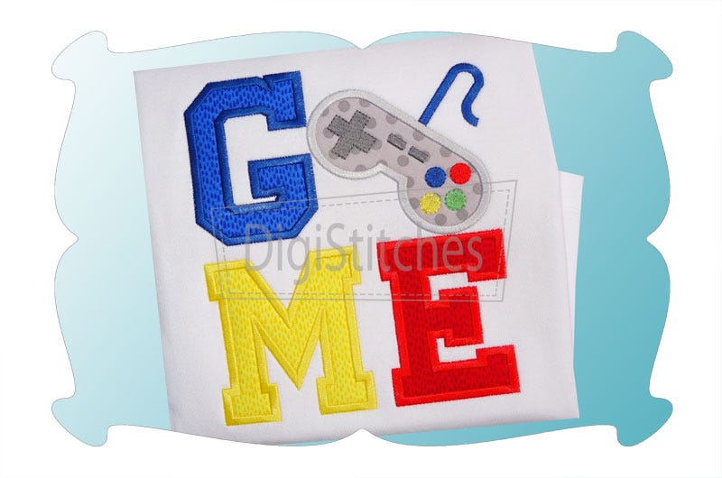 GAME Applique | Machine Embroidery Designs by JuJu