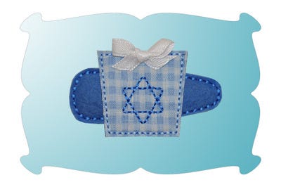 Hanukkah Gift Snap Clip Mini | Machine Embroidery Designs by JuJu