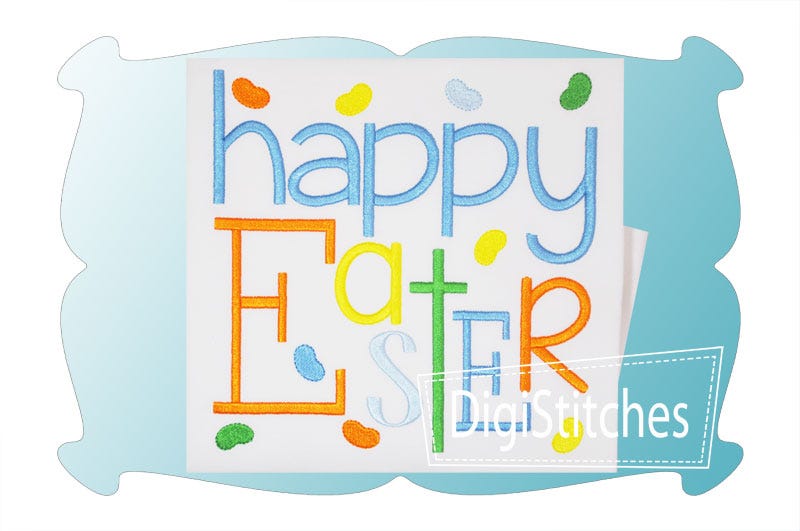 Happy Easter (Boy) | Machine Embroidery Designs by JuJu