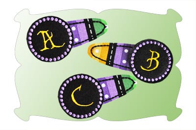 Haunted Alphabet Snap Clip Mini In The Hoop | Machine Embroidery Designs by JuJu