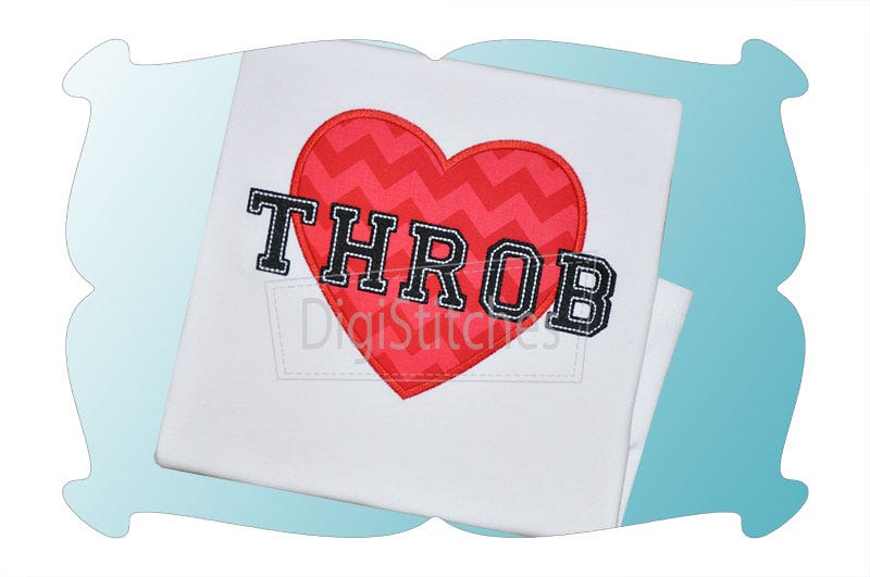 Heart Throb Applique | Machine Embroidery Designs by JuJu