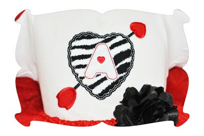 Heart and Arrow Applique Font | Machine Embroidery Designs by JuJu