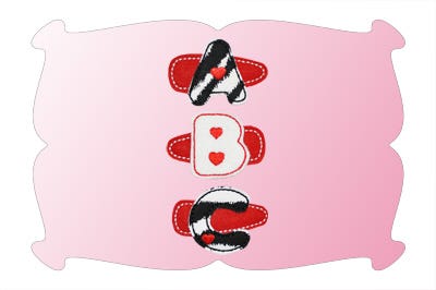 Hearts Alphabet Snap Clip Minis | Machine Embroidery Designs by JuJu