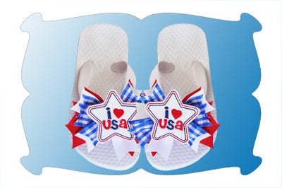 I Love The USA Snap Clip Cover | Machine Embroidery Designs by JuJu