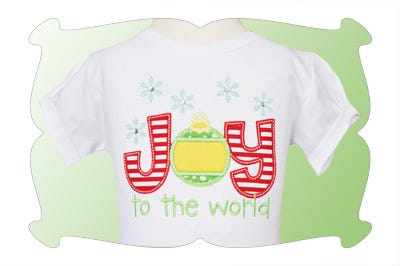 Joy To The World Applique | Machine Embroidery Designs by JuJu