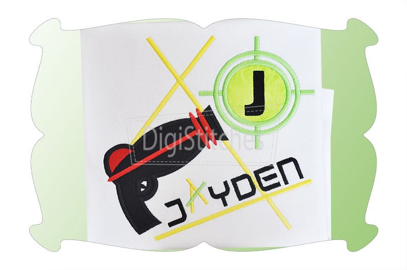 Laser Tag Applique Alphabet | Machine Embroidery Designs by JuJu