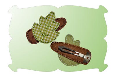 Fall Leaf 1 Snap Clip Mini In The Hoop | Machine Embroidery Designs by JuJu