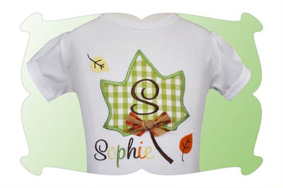 Leaf Applique Alphabet | Machine Embroidery Designs by JuJu