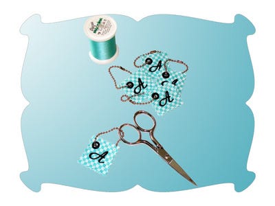 Lil Monogrammed Tags | Machine Embroidery Designs by JuJu