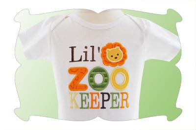 Lil' Zoo Keeper Applique | Machine Embroidery Designs by JuJu
