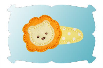 Lion Snap Clip Mini | Machine Embroidery Designs by JuJu