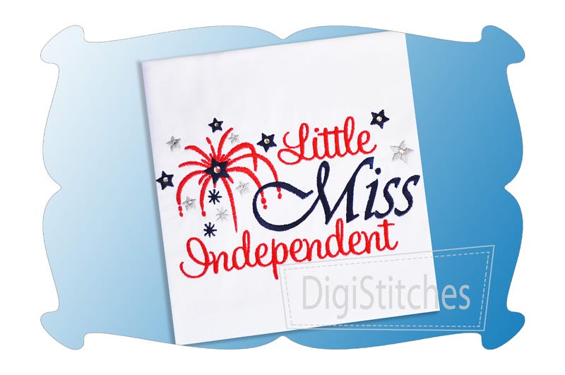 Little Miss Independent | Machine Embroidery Designs by JuJu