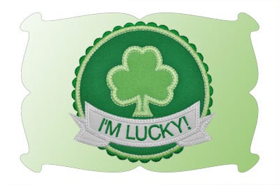 Lucky Shamrock Applique | Machine Embroidery Designs by JuJu