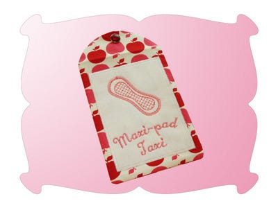 Maxi Pad Taxi | Machine Embroidery Designs by JuJu