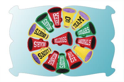 Megaphone Snap Clip Covers Set 1 | Machine Embroidery Designs by JuJu