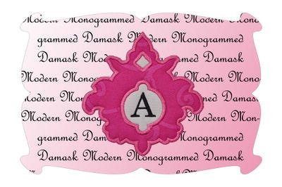 Modern Monogrammed Damask Applique | Machine Embroidery Designs by JuJu