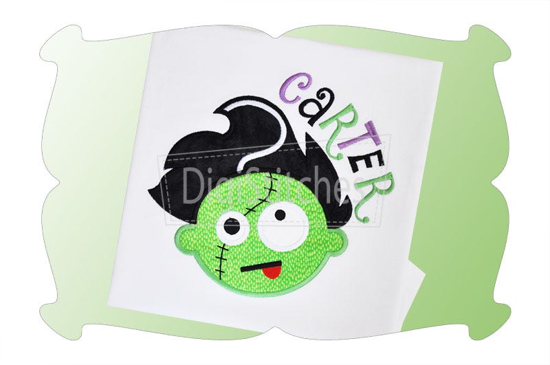 Mr Frankenstein Applique | Machine Embroidery Designs by JuJu