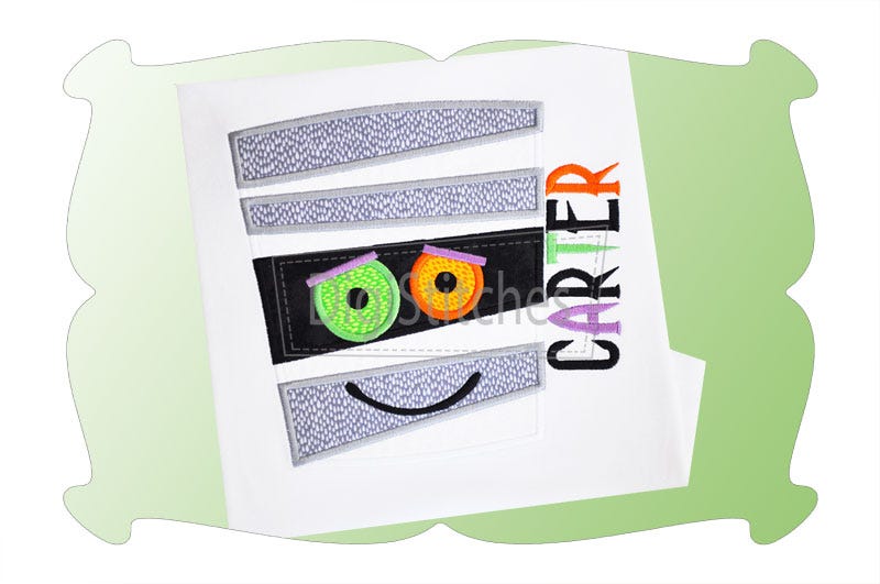 Mummy Applique | Machine Embroidery Designs by JuJu