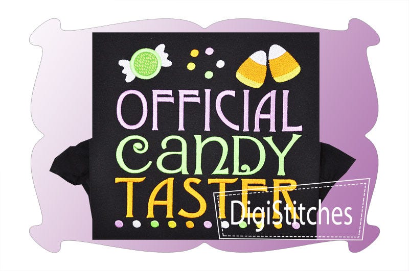 Official Candy Taster Applique | Machine Embroidery Designs by JuJu