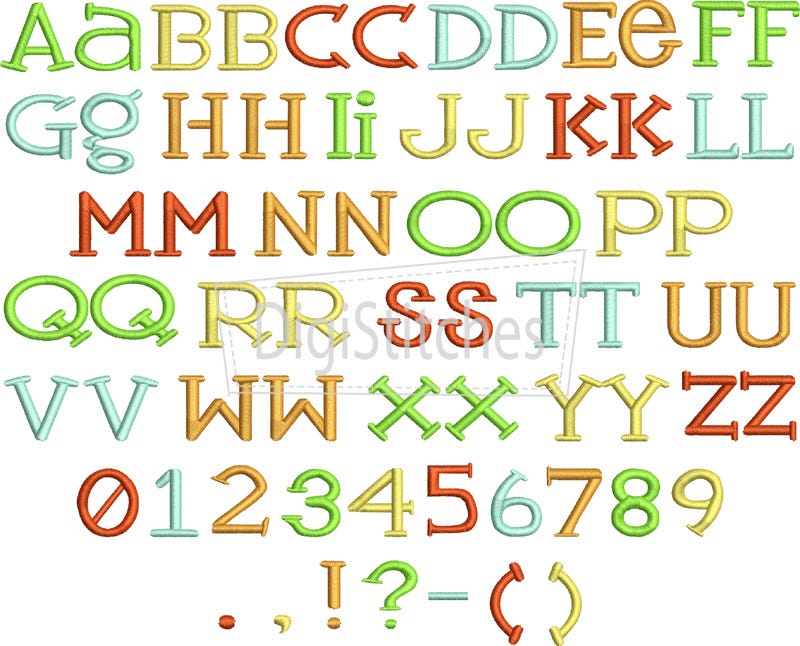 Party Time Embroidery Font | Machine Embroidery Designs by JuJu