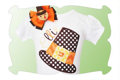 Pilgrim Hat Applique | Machine Embroidery Designs by JuJu