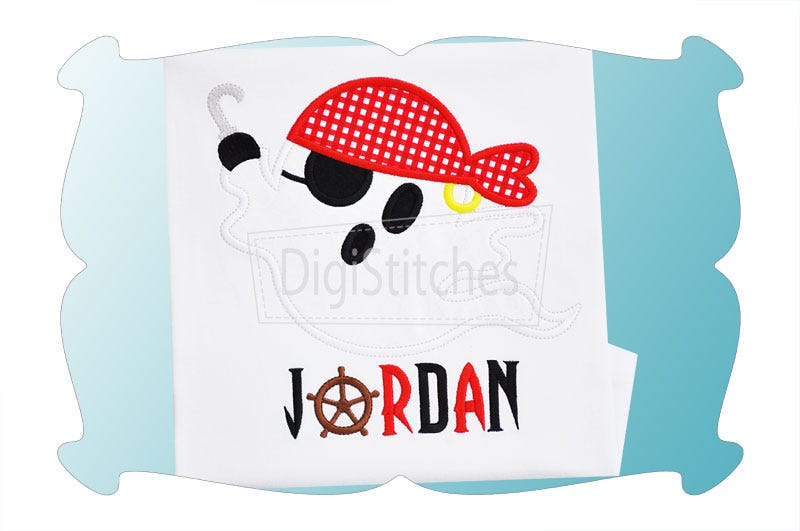 Pirate Ghost Applique | Machine Embroidery Designs by JuJu