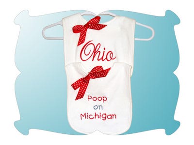 Buckeye Baby OHIO | Machine Embroidery Designs by JuJu