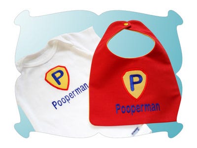 Pooperman / Poopergirl Gift Set | Machine Embroidery Designs by JuJu