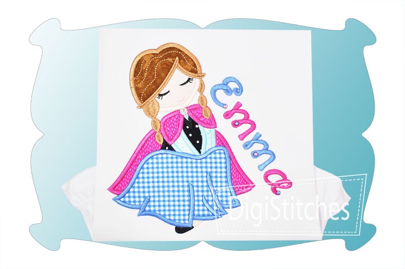 Pretty Princess 2 Applique | Machine Embroidery Designs by JuJu