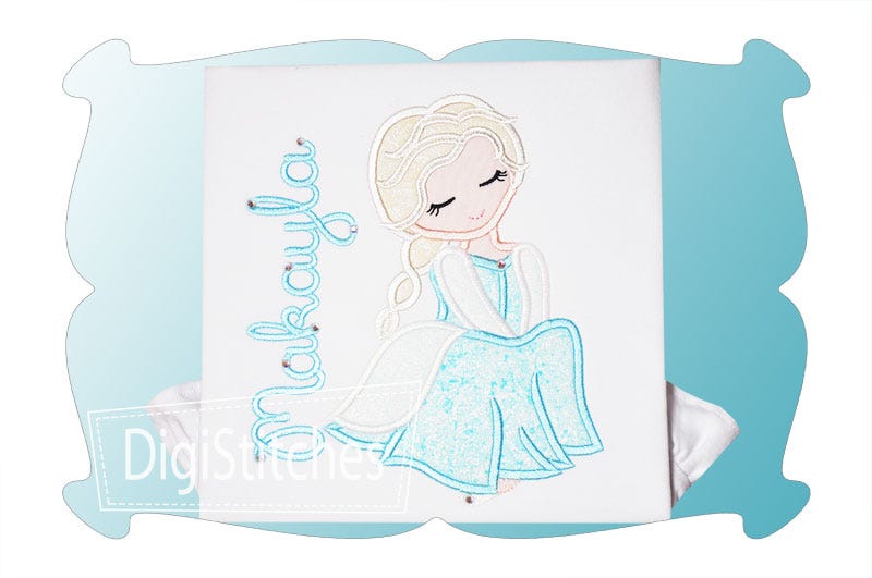 Pretty Princess 1 Applique | Machine Embroidery Designs by JuJu